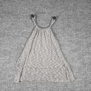 JET John Eshaya Tank Top Womens S Gray Striped Flowy Boho Sleeveless Blouse